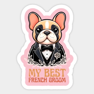 My Best French Groom Sticker